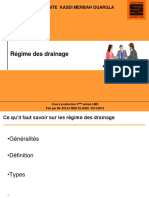 Cours de Régime de Drainage