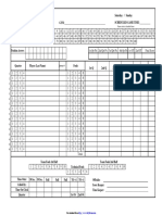 Basketball Scoresheet