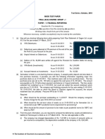 Test Series: October, 2019 Mock Test Paper Final (Old) Course: Group - I Paper - 1: Financial Reporting