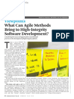 Viewpoints: What Can Agile Methods Bring To High-Integrity Software Development?