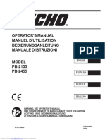 Operator'S Manual Manuel D'Utilisation Bedienungsanleitung Manuale D'Istruzioni