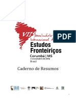 Caderno de Resumos Do VII SEF 2019