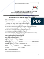 Bursary Application Form - Higher Education