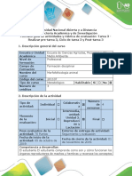 Guía de Actividades y Rúbrica de Evaluación - Tarea 3 - Realizar Pre-Tarea 3, Ciclo de Tarea 3 y Post-Tarea 3