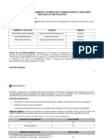 Formato Formulación Del Problema Excel Basico