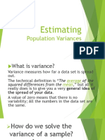 Estimating Population Variances