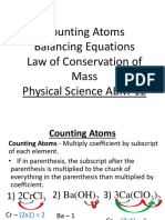 Counting Atoms Balancing Equations Law of Conservation of Mass Physical Science ABM-12