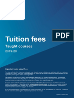 Tuition Fees: Taught Courses