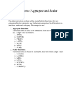 SQL - Functions (Aggregate and Scalar Functions)