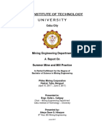 Hinayon Mine and Mill Practice Report