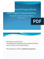 Conditional Propositions and Logical Equivalence