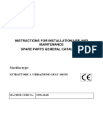 Instructions For Installation Use and Maintenance Spare Parts General Catalogue