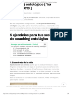 5 Ejercicios de Coaching Ontológico (1ra PARTE 2019) - Coaching Ontologico