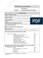 Teacher Education Lesson Plan Template