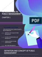 Seminar in Public Management - Chapter 1