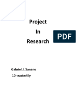 Project in Research: Gabriel J. Sanano 10-Easterlily