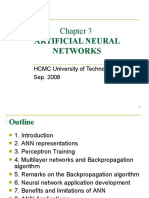 Artificial Neural Networks: HCMC University of Technology Sep. 2008