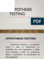 Hypothesis Testing: Ervin C. Reyes