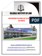 Interpretation of Statutes (K-6001) : WWW - Reliableinstitute.edu - in