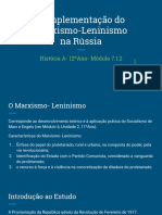 A Implementação Do Marxismo-Leninismo Na Rússia PDF