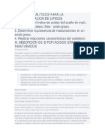 Metodos Analiticos para La Caracterizacion de Lipidos