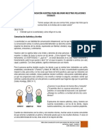 Taller Sobre Comunicación Asertiva para Mejorar Nuestras Relaciones Sociales