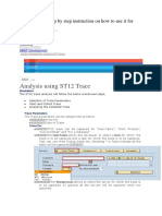 Analysis Using ST12 Trace: ST12 Trace - Step by Step Instruction On How To Use It For Analysis