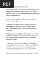 Aspectos Formales de La Escritura