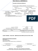 Orden de Cobro: Con Este Documento, Pagar en El Banco Del Pacifico, Si Hay Valor Mayor A 0