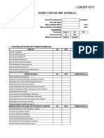 Tabla de Pre Entrega de Cargador w20