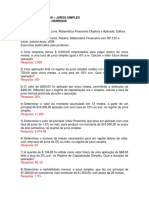 Lista de Exercícios Juros Simples 2019-01 PDF