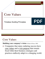 Core Values: Timeless Guiding Principles