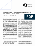 A Prospective Evaluation of Serum Carcinoembryonic Antigen (CEA) Levels in The Management of Colorectal Carcinoma