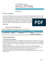 DAQ Supervisor - Well Testing: Harishlal.M