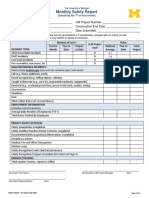 Monthly Safety Report