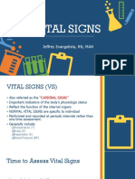 Vital Signs: Jeffrey Evangelista, RN, MAN