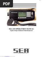 Sea 235 Operator'S Manual: Digital Single Sideband Radiotelephone