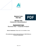 Module Code FIN 7001 Module Title: Financial Management