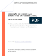 Aplicação Do Bender para Diagnóstico Na Psicopedagogia