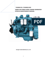 YC4D60-D21 /YC4D85Z-D20 Yc4D60-D21 /Yc4D85Z-D20 Series Diesel Engine Generator Operation & Maintenance Manual