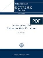 (University Lecture Series) H. Iwaniec - Lectures On The Riemann Zeta Function (2014, American Mathematical Society) PDF