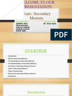 Topic: Secondary Memory: Presented By: Presented To