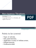 Non Aqueous Titrations: Deokate U. A