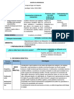 Sesión de Aprendizaje de La Materia