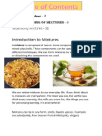 Introduction To Mixtures: - 2 Understanding of Mixtures - 4 Separating Mixtures - 11