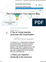 3 Tips For Using Imported Javascript With Visual Builder