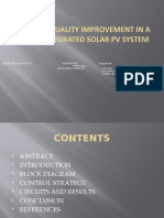 Power Quality Improvement in A Grid Integrated Solar PV System