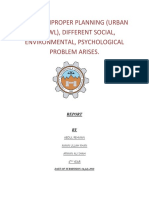 Due To Improper Planning (Urban Sprawl), Different Social, Environmental, Psychological Problem Arises