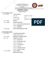 DAY 1 (October 18, 2019) Arrival/Attendance