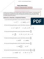 Calculus III - Chain Rule (Assignment Problems)